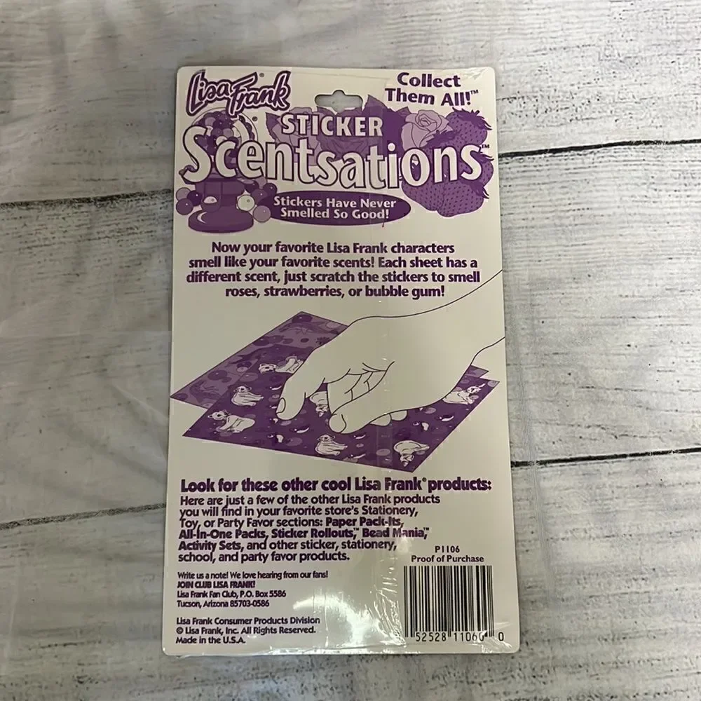 NEW Lisa Frank Sticker Scentsations 1990s Stickers Cat Roses Kitty Vintage VTG